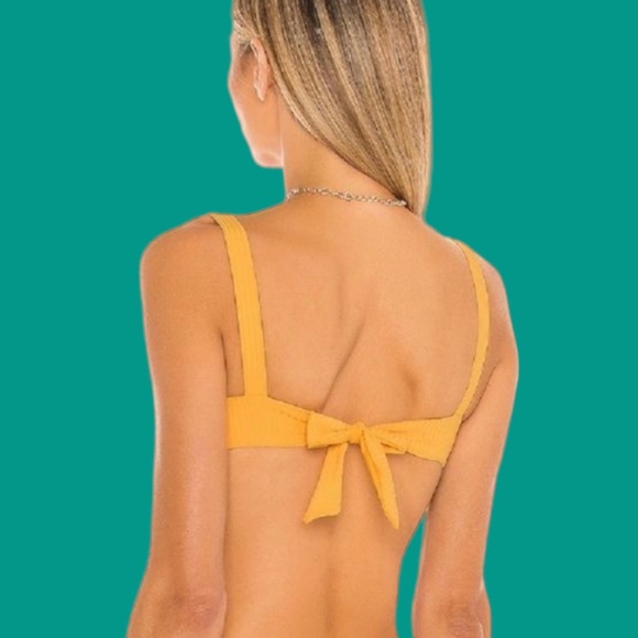 NWT Vitamin A Kaya tie strap bikini top in yellow. Size Small/6. 🏖️👙☀️ - Picture 4 of 7